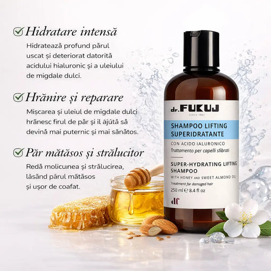 Șampon cu acid hialuronic Dr. Fukuj pentru păr uscat și deshidratat