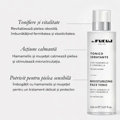 Loțiune tonică hidratantă Dr. Fukuj cu hamamelis și mușețel