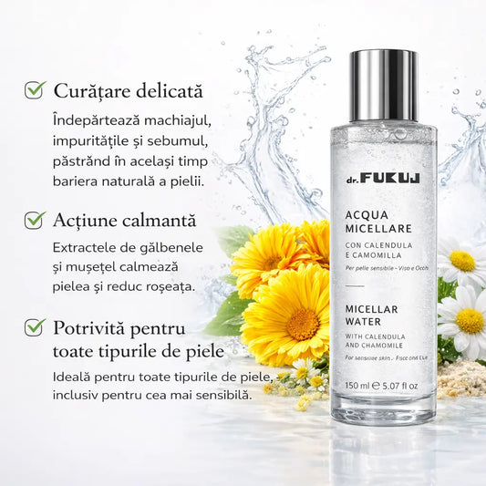 Dr. Fukuj - Apă micelară cu extract de galbenele și musețel
