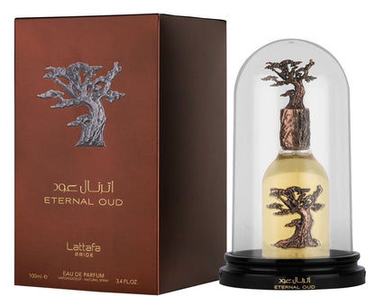 Lattafa Eternal Oud - Parfum arabesc unisex condimentat-lemnos