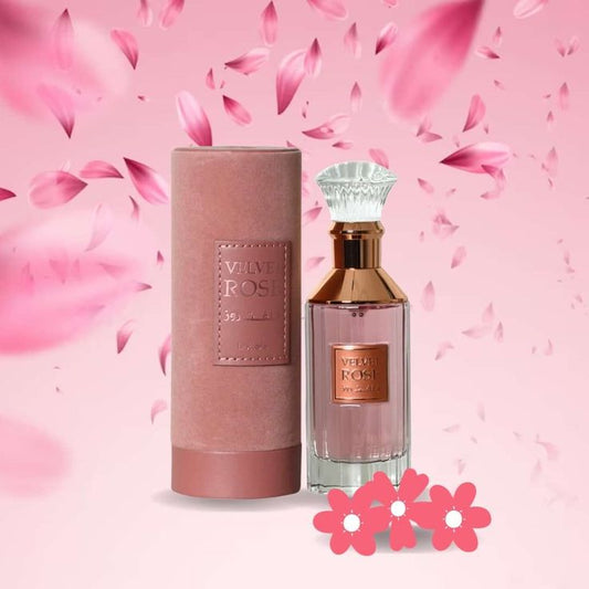 Lattafa Velvet Rose - Parfum arăbesc fructat cu trandafir și vanilie